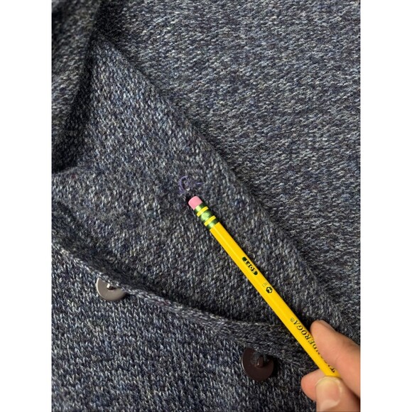 Pendleton Sweater Mens XL Navy Blue Shetland Wool Cardigan Button Front Pockets - Picture 8 of 11
